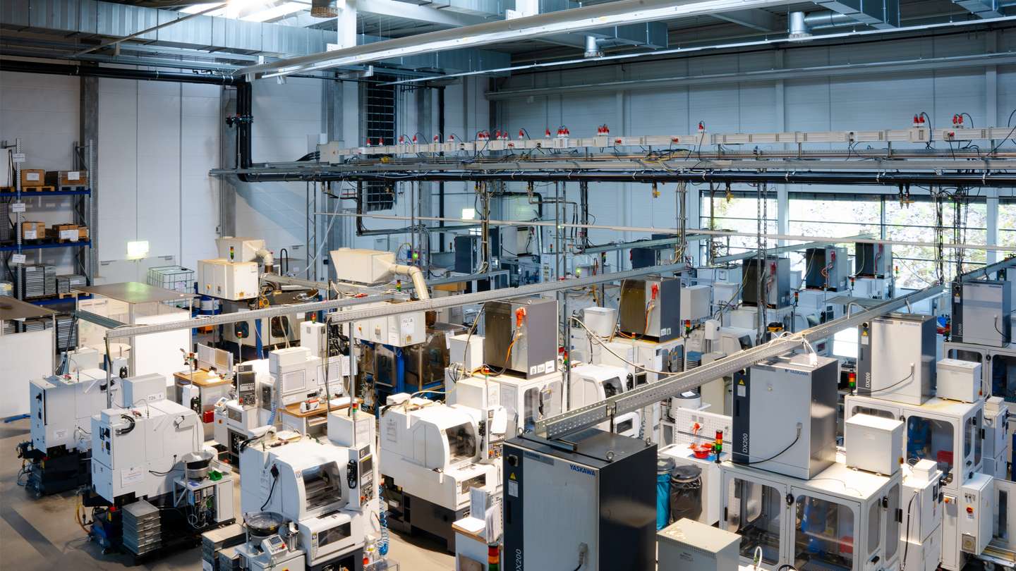 Close-up of a CNC machine for cnc turning